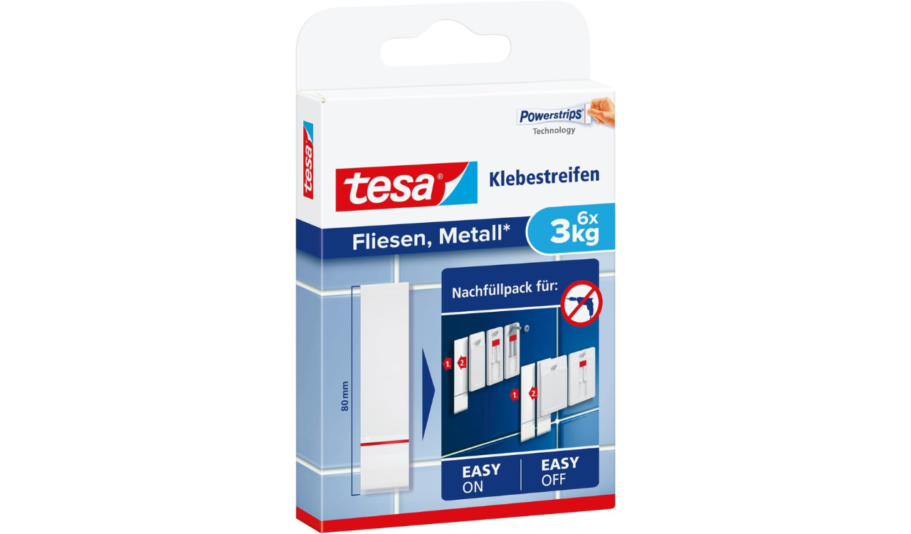 tesa Powerstrips for Tiles & Metal – Strong ; B01FHBO1YM 1 fgbv